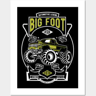 Big foot monster truck Posters and Art